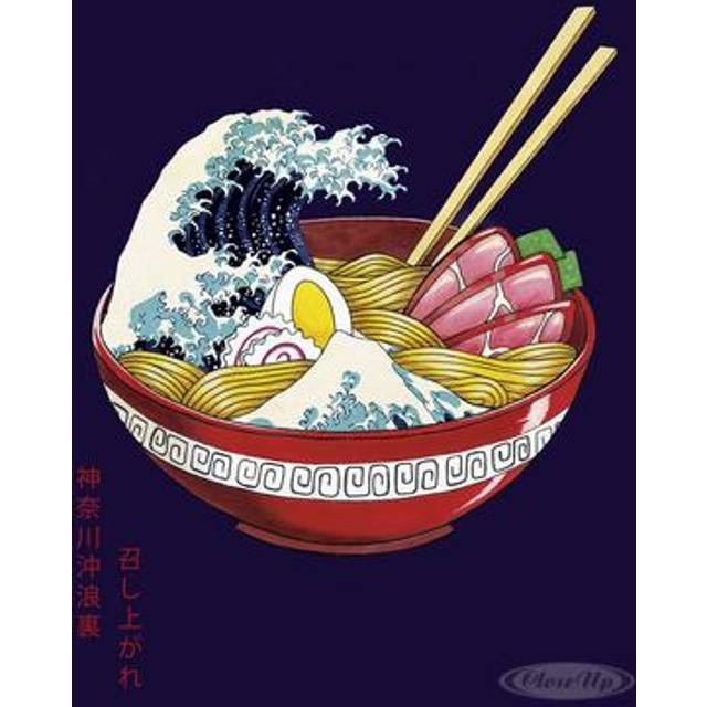 Great Wave Ramen Bowl Kunstdruck