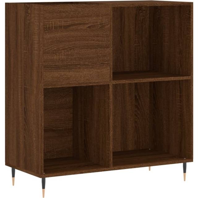 vidaXL Record Cabinet Brown Oak 84.5x38x89 cm Engineered Wood