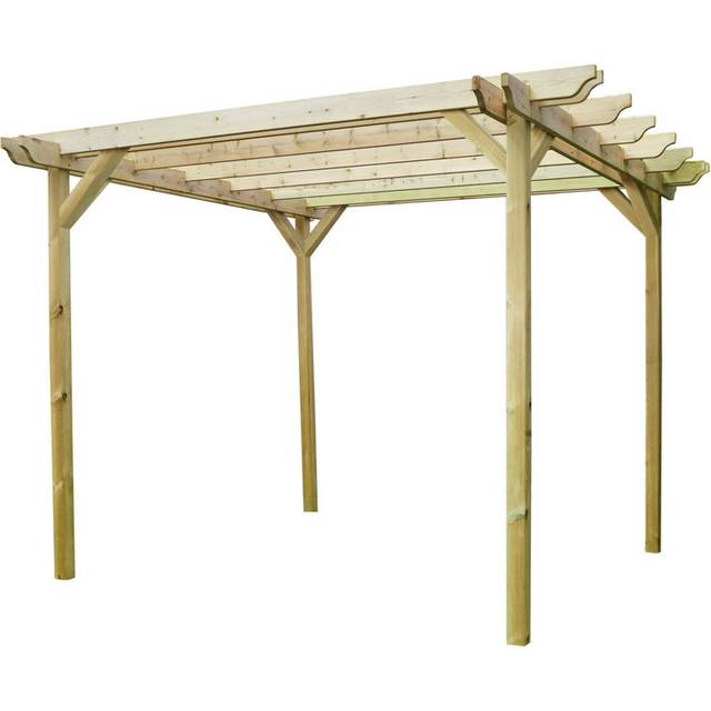 Rutland County Garden Furniture Ltd - Double Garden Pergola - Wood - L240 x W240 x H270 cm - Light Green