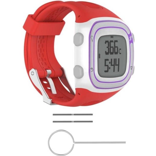 Garmin Forerunner 15 och 10 klockarmband träningsklocka silikon mjukt flexibel ekovänlig giftfri - Röd