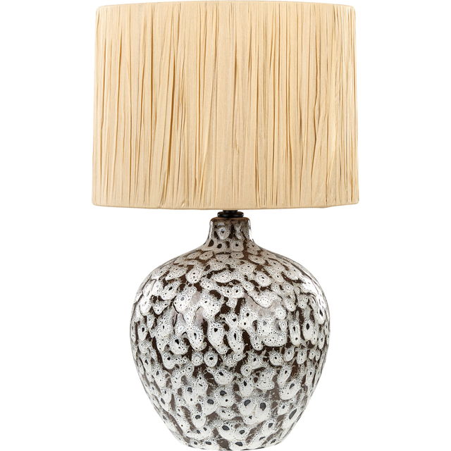 Beliani Table Lamp Yunes Ceramic Natural, Brown