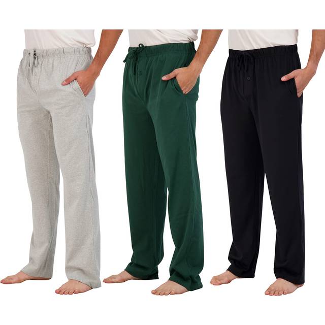 3 Pack: Big and Tall King Size cotton Mens Pajama Pants Lounge Wear Sleep Bottoms Sleepwear Pijamas Para Hombres Bamboo Modal Pj Jersey drawstring chr