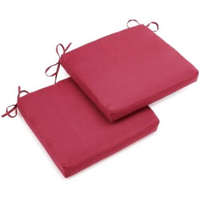 Blazing Needles Indoor Twill Chair Cushion, 20 x 19, Bery Berry 2 Count