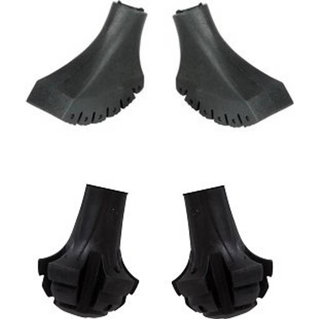 Four Pack of Extra Durable Rubber Replacement Tips Replacement Feet/Paws/Ferrules/Caps for Trekking Poles - Fits All Standard Hiking and Walking Poles