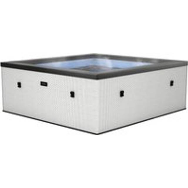 Wave Garda 6-Person Eco Foam Hot Tub Integrated Heater Pebble White, White