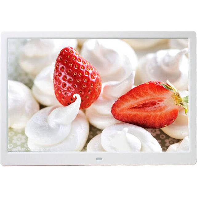 (Digital Photo Frame, White 7 Inch) Digital Photos Frame Dementia Calendar Alarm Clock