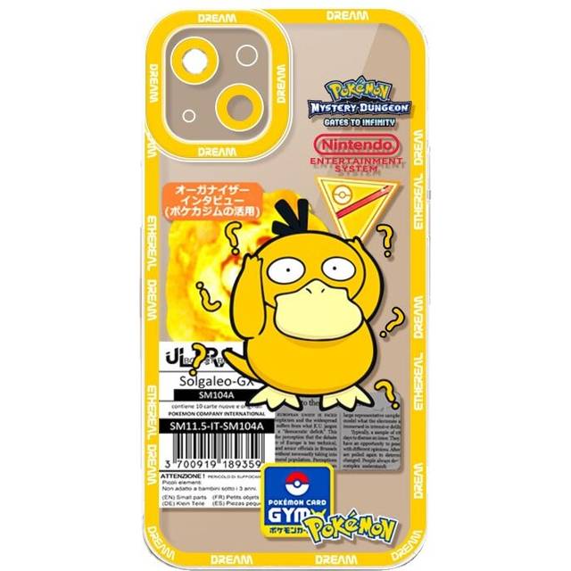 (Yellow, iPhone 13 Mini) Pokemon Soft Clear Case For iPhone Silicone Shockproof Cover Shell P