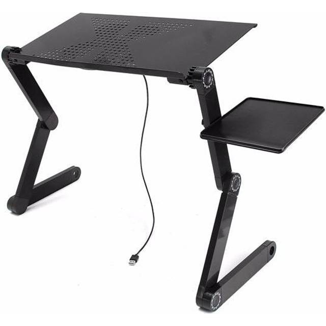 Portable Adjustable Foldable Laptop Notebook PC Desk Table Vented Stand Bed Tray