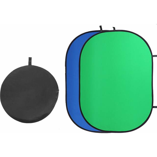 (150 X 100 cm, Blue & Green) Youngshion Collapsible Pop Up Photography Backdrop Chromakey Reversible Double Side Background Screen Panel with Carry ba