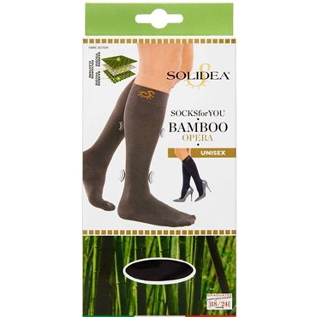 Solidea Strumpor för dig Bamboo Opera Knäbyxor 18 24 mmHg 5XXL Svart