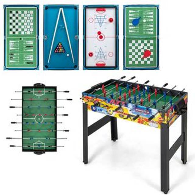 12-in-1 Combo Game Table Set Multi Game Table with Foosball