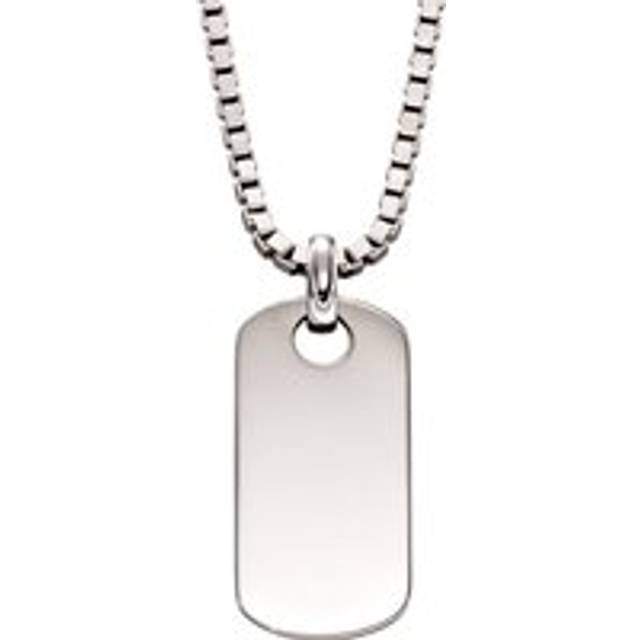 Little Star Sterling Silver Oli Boys Childs Tag Necklace