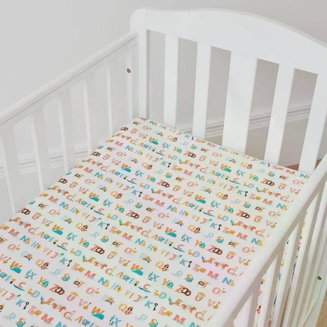 Kabode Crib Fitted Sheet 2 Pack - Alphabet