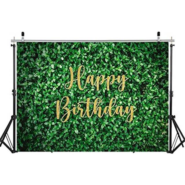 7x5FT Green Leaves Photography Backdrop Jungle Backdrop Clear Color Foldable Easy To Carry for Birthday Party Outdoor Activity Studio Props CP-378
