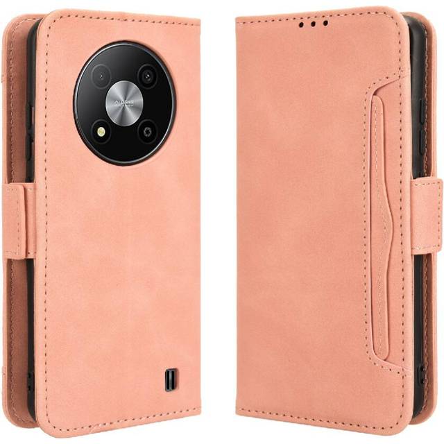 (Pink) Case For ZTE Blade A73 5G Leather Wallet Cover Adjustable Detachable Card Holder Magnetic Closure