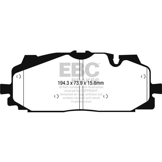 EBC Brakes Yellowstuff Performance Brake Pads - Front Pad Set - Akebono Caliper