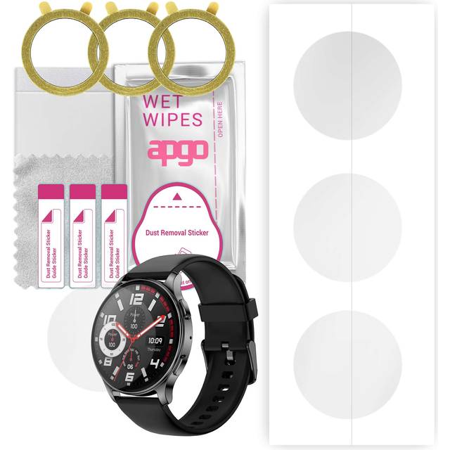 3x apgo Hydrogel Skärmskydd för Amazfit Pop 3R, Hydrogel Film, med positioneringsskikt enkel installation