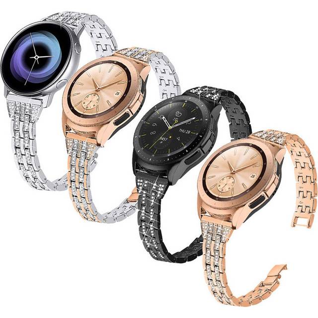 Bakeey 20 22mm Width Fashion Luxury Diamond Stainless Steel Watch Band Strap Replacement for Samsung Galaxy Watch 42  46mm S2  S3 Active2