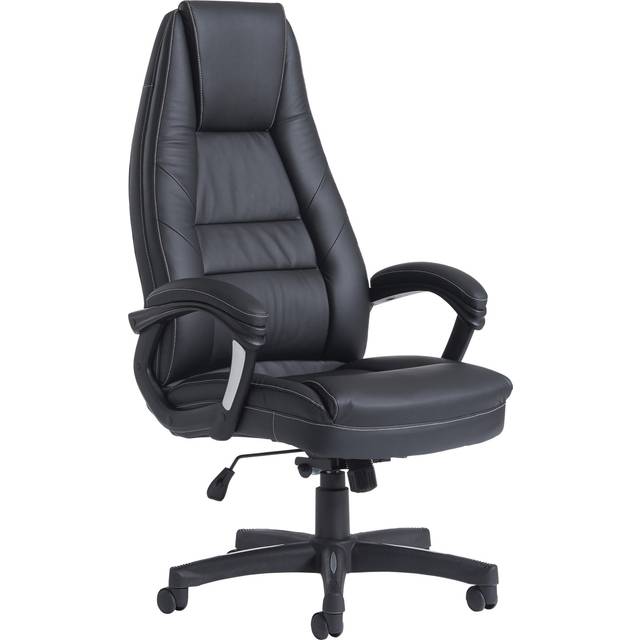 Office Chair | Executve Chair | Black Faux Leather | High Back | Fixed Arms | Noble NBO300T1