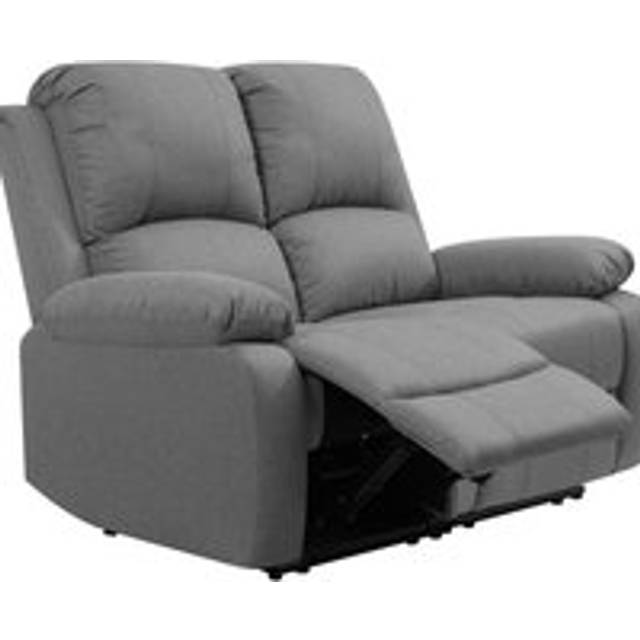 (Light Grey, 2 Seat Only) Reclining Luxury Fabric Sofa Set In Light Grey or Dark Grey- 3 Piece, 2 Piece, Armchair