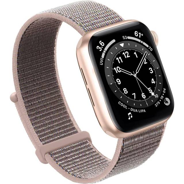 Compatible with Apple Watch Band , Women Men Sport Nylon Loop Strap for iWatch Series Ultra 8 7 6 5 4 3 2 1 SE (42/44/45/49mm,Pink Sand)