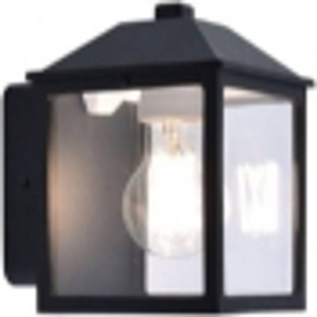 Lutec Spire Outdoor Lantern Wall Light - Black