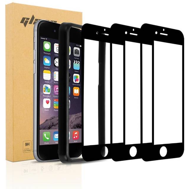 3x Fullcover Tempered Glass For Apple Iphone 7 / 8 Protection Installation Aid