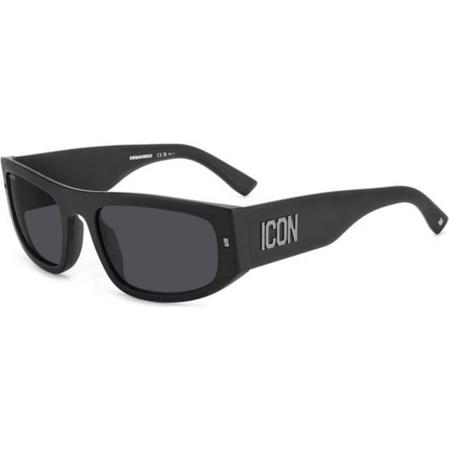 Dsquared2 ICON 0016/S 003/IR Men's Sunglasses Black Size 57 - Matte Black (57)
