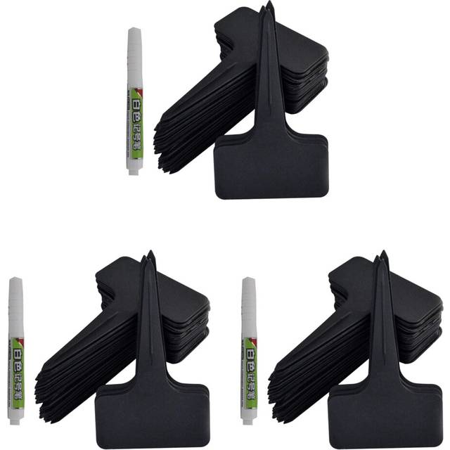 303Pcs/Set Black Plant Labels Water -Types Plant Tag Reusable Nursery Garden Labels Plant Markers for Flower Vegetables
