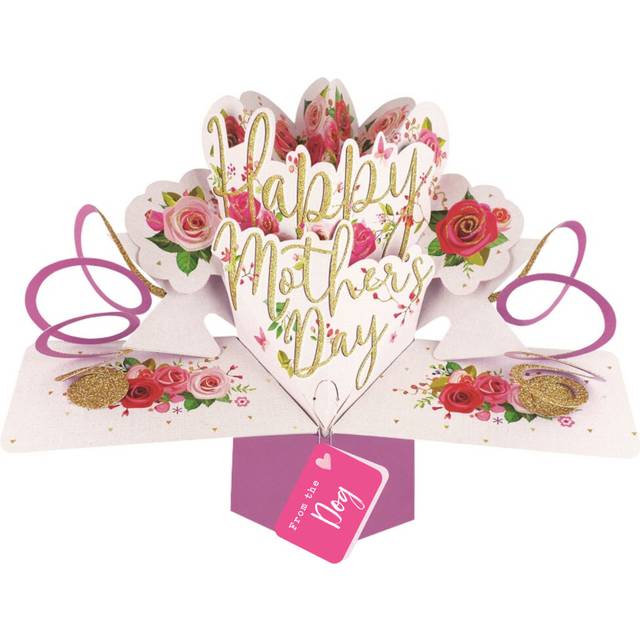 From The Dog Happy Mother's Day Roses Pop Up Card 3D Greeting Cards