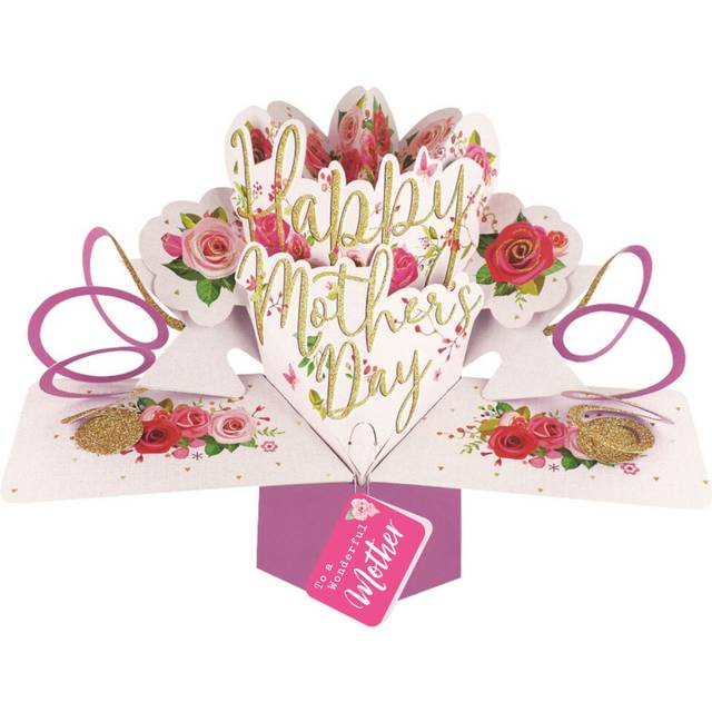 To A Wonderful Mother Happy Mother's Day Roses Pop Up Card 3D Greeting Cards