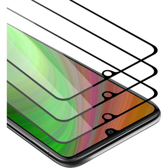 Cadorabo 3x Tempered Glass for Samsung Galaxy A41 Protection Display Saver Screen Protection Protective Film