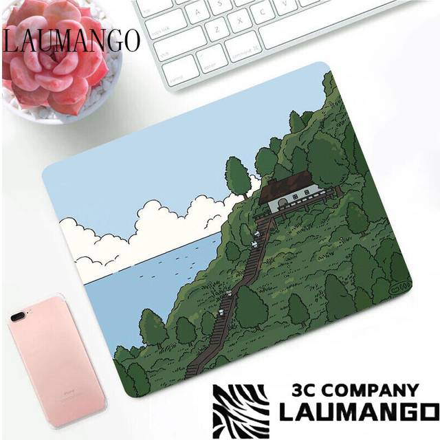 (a-CSF009092 20X25cm) Kawaii Mouse Pad Computer Desks Green Gaming Desk Accessories Keyboard Mat Pc Gamer Deskmat Mousepad Mats Anime Mause Pads Large