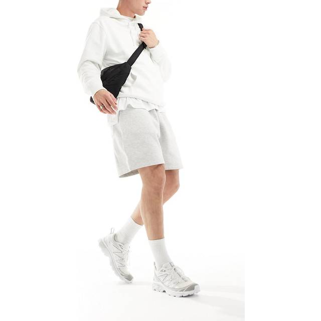 Weekday – Gråmelerade jersey-shorts-Grå/a
