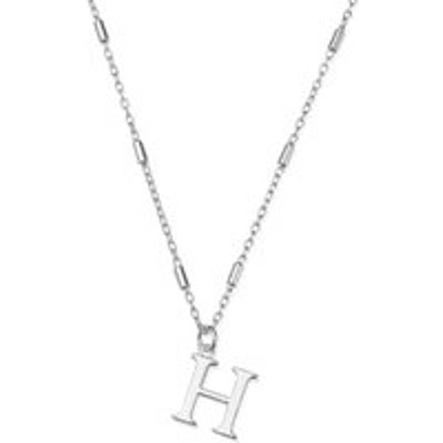 ChloBo Sterling Silver Initial Necklace H - Silver