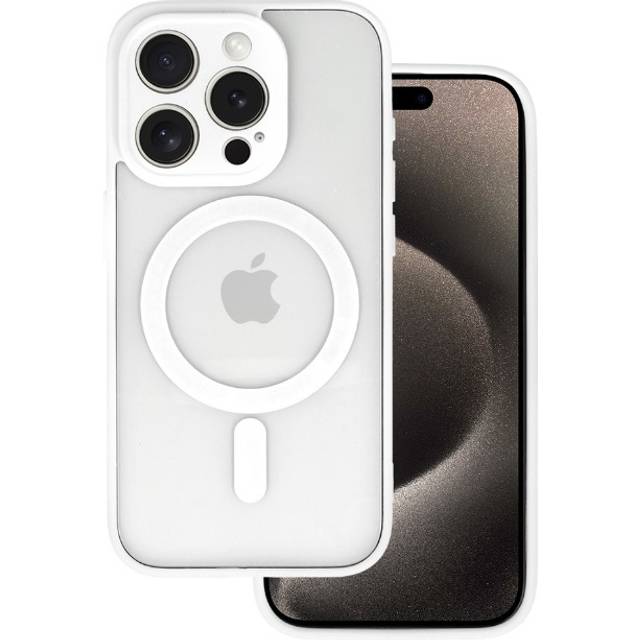 iPhone 12 PRO Magsafekompatibelt skal Transparent med Vit Ram