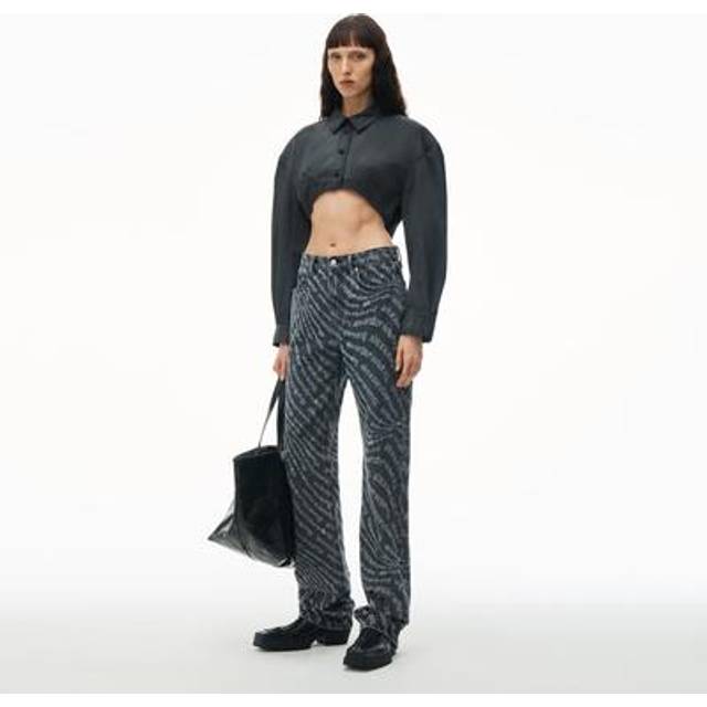 Jean droit logotypé - Gris - 27