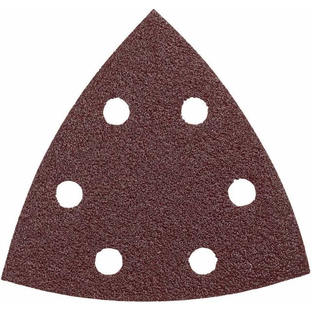 BOSCH SDTR040 Detail Triangle  Hook & Loop Sanding Sheet  Red  40 Grit  5-Pack