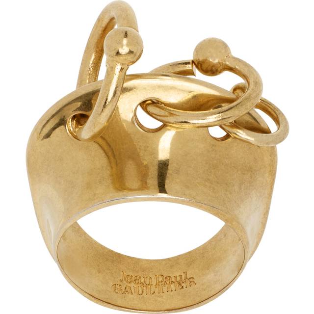 Jean Paul Gaultier Gold Multiple Loops Ring - 92 Gold - FR 64