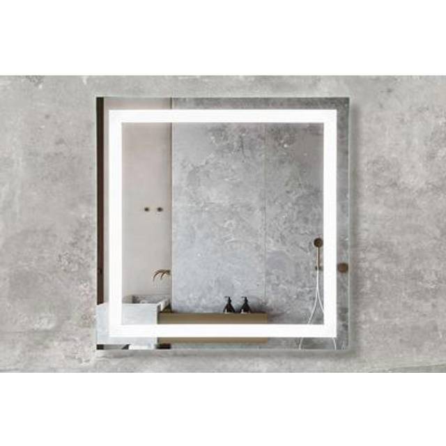 Poplar Home Products LED Vanity Bathroom Mirror ? 32 x 32 in. Wall Mounted, Dimmable, Lighted, Anti-Fog Mirror ? Modern, Frameless Design