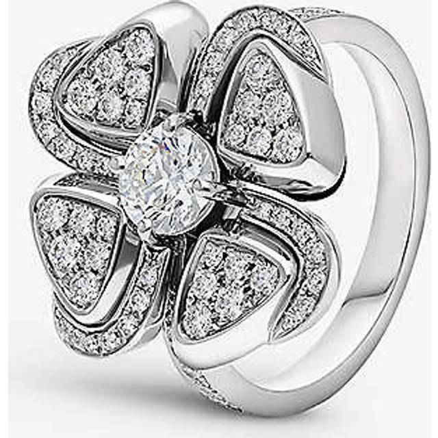 Bvlgari White Gold and Diamond Fiorever Ring - 50