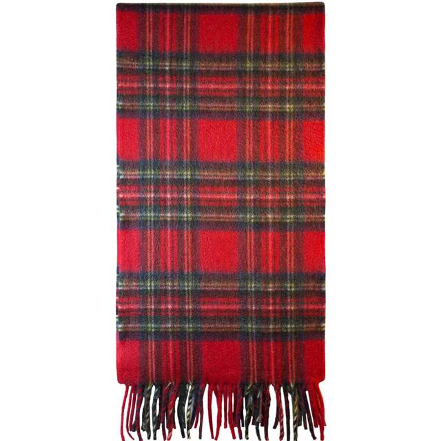 Scottish Soft Cashmere Scarf with Fringes Stewart Royal Modern Tartan