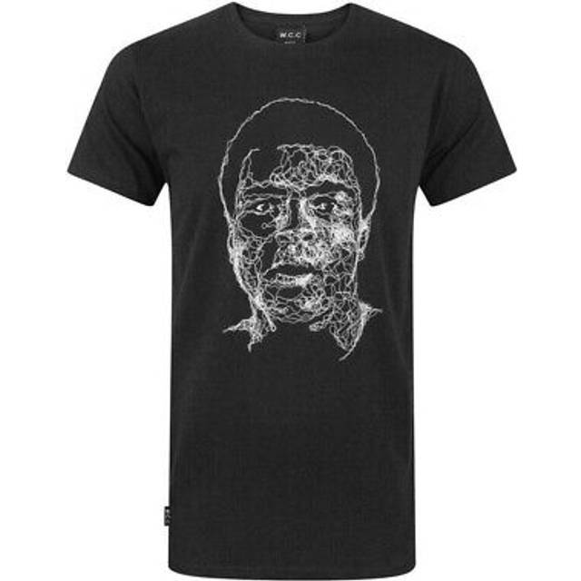 (L, Black) W.C.C Unisex Adult Muhammad Ali Longline T-Shirt