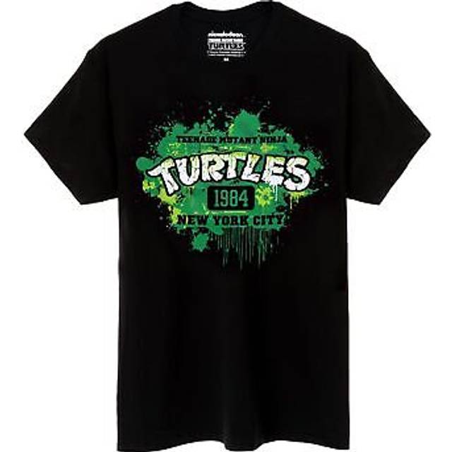(S) Teenage Mutant Ninja Turtles T-Shirt Mens TMNT 1984 Comic Black Top