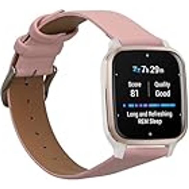 Leather watch strap for garmin venu sq 2 music sq 2