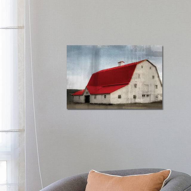 Red Roof Barn by - Wrapped Canvas (66.04 cm H x 45.72 cm W)