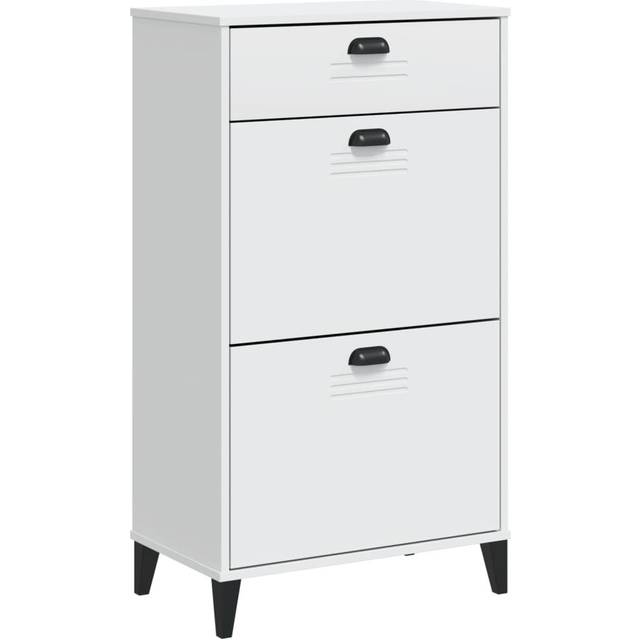 8 Pair Shoe Storage Cabinet - White (8)