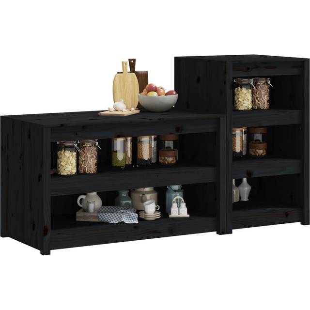 Brith 92Cm H x 106Cm W x 55Cm D Kitchen Cabinet Set - Black (106cm W X 92cm H X 55cm D)