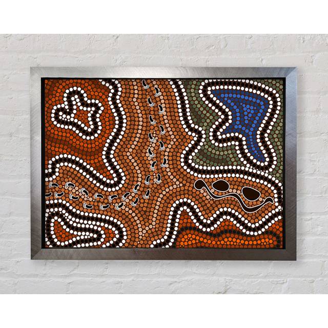 Aboriginal Pattern 5 - Print - Bronze Framed Paper (59.7cm H x 84.1cm W x 3.4cm D)