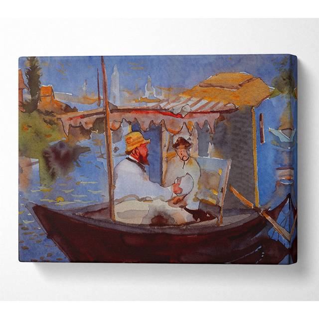 Claude Monet by Manet - Wrapped Canvas Art Prints - Multicolour (81cm H x 121.9cm W)